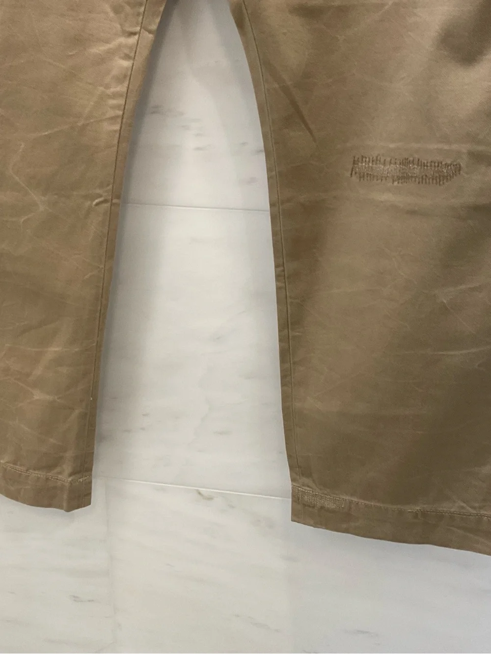 POLO Ralph Lauren KHAKI Distressed Repaired Relaxed Fit Chino Pants sz 38-30 T86